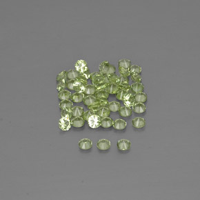 Peridoto naturale verde da  ct, taglio rotondo, VVS-VS