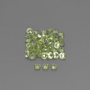 Peridoto naturale verde da 1,46 ct, taglio rotondo, VVS-VS