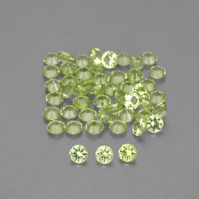 Peridoto naturale verde da  ct, taglio rotondo, VVS-VS
