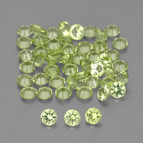 Peridoto naturale verde da  ct, taglio rotondo, VVS-VS