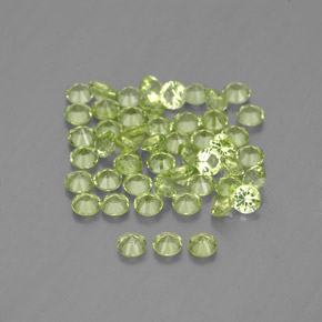 Peridoto naturale verde da  ct, taglio rotondo, VVS-VS