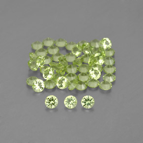 Peridoto naturale verde da  ct, taglio rotondo, VVS-VS
