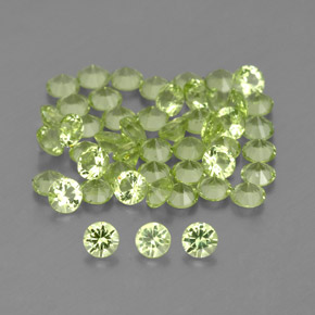 Peridoto naturale verde da  ct, taglio rotondo, VVS-VS