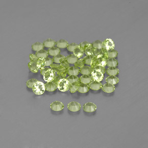 Peridoto naturale verde da  ct, taglio rotondo, VVS-VS