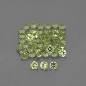 Peridoto naturale verde da  ct, taglio rotondo, VVS-VS