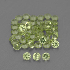 Peridoto naturale verde da  ct, taglio rotondo, VVS-VS