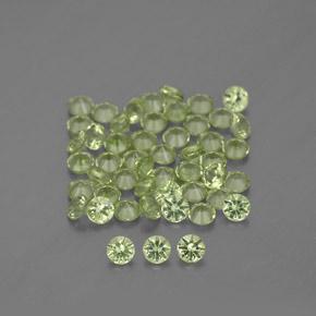 Peridoto naturale verde da 1,48 ct, taglio rotondo, VVS-VS