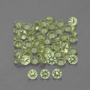 Peridoto naturale verde da 1,48 ct, taglio rotondo, VVS-VS