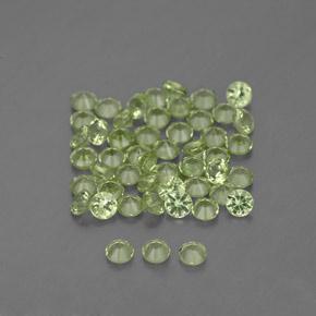 Peridoto naturale verde da 1,48 ct, taglio rotondo, VVS-VS
