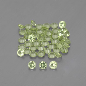 Peridoto naturale verde da  ct, taglio rotondo, VVS-VS