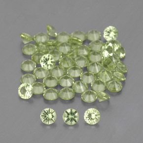 Peridoto naturale verde da  ct, taglio rotondo, VVS-VS