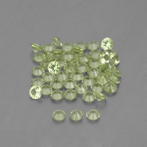 Peridoto naturale verde da  ct, taglio rotondo, VVS-VS