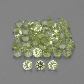 Peridoto naturale verde da  ct, taglio rotondo, VVS-VS
