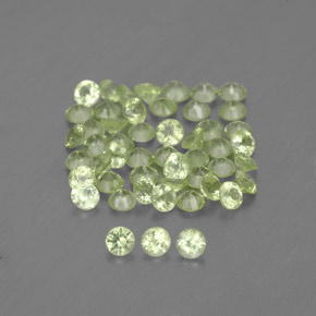 Peridoto naturale verde da  ct, taglio rotondo, VVS-VS