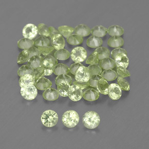 Peridoto naturale verde da  ct, taglio rotondo, VVS-VS