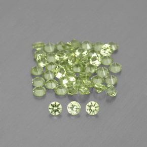 Peridoto naturale verde da  ct, taglio rotondo, VVS-VS