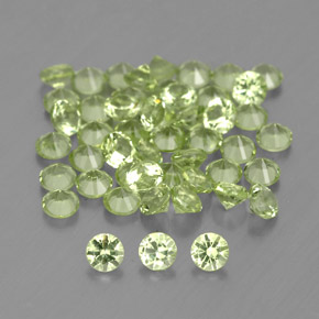 Peridoto naturale verde da  ct, taglio rotondo, VVS-VS