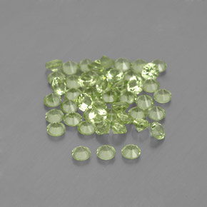 Peridoto naturale verde da  ct, taglio rotondo, VVS-VS
