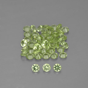Peridoto naturale verde da  ct, taglio rotondo, VVS-VS