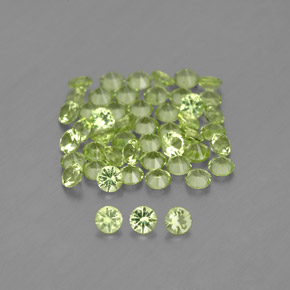 Peridoto naturale verde da  ct, taglio rotondo, VVS-VS
