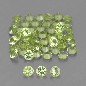 Peridoto naturale verde da  ct, taglio rotondo, VVS-VS