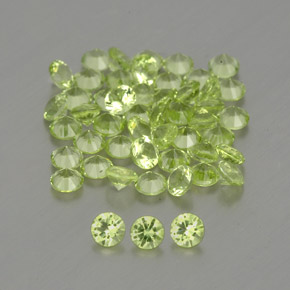 Peridoto naturale verde da  ct, taglio rotondo, VVS-VS