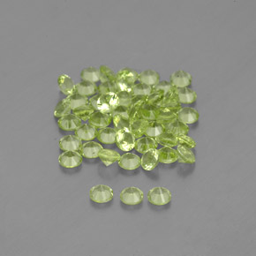 Peridoto naturale verde da  ct, taglio rotondo, VVS-VS