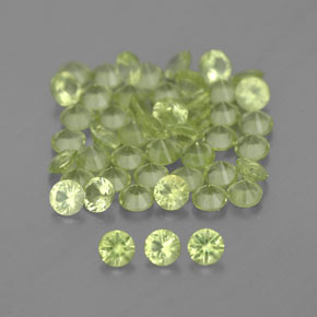 Peridoto naturale verde da  ct, taglio rotondo, VVS-VS