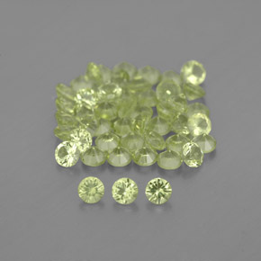 Peridoto naturale verde da  ct, taglio rotondo, VVS-VS