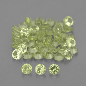 Peridoto naturale verde da  ct, taglio rotondo, VVS-VS