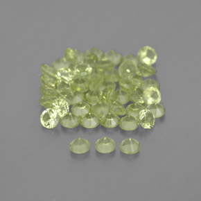Peridoto naturale verde da  ct, taglio rotondo, VVS-VS