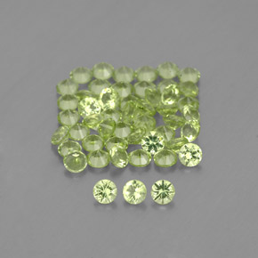 Peridoto naturale verde da  ct, taglio rotondo, VVS-VS