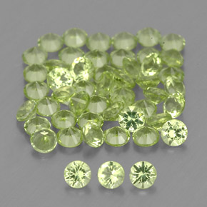 Peridoto naturale verde da  ct, taglio rotondo, VVS-VS