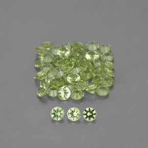Peridoto naturale verde da  ct, taglio rotondo, VVS-VS