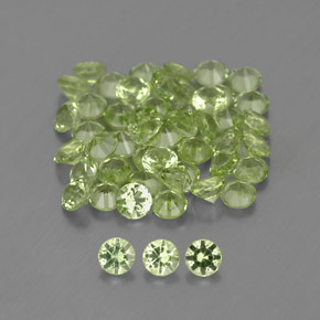 Peridoto naturale verde da  ct, taglio rotondo, VVS-VS