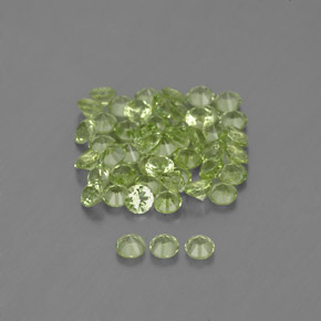 Peridoto naturale verde da  ct, taglio rotondo, VVS-VS