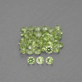 Peridoto naturale verde da  ct, taglio rotondo, VVS-VS