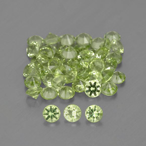 Peridoto naturale verde da  ct, taglio rotondo, VVS-VS