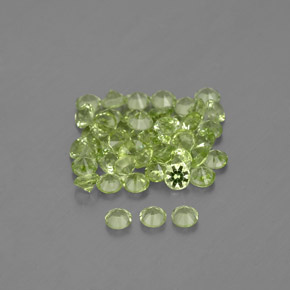 Peridoto naturale verde da  ct, taglio rotondo, VVS-VS