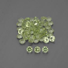 Peridoto naturale verde da  ct, taglio rotondo, VVS-VS