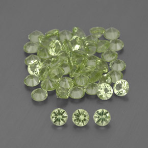 Peridoto naturale verde da  ct, taglio rotondo, VVS-VS