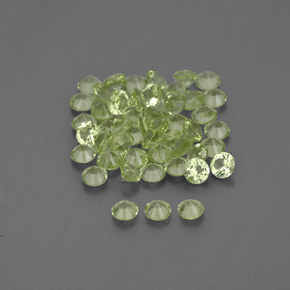 Peridoto naturale verde da  ct, taglio rotondo, VVS-VS