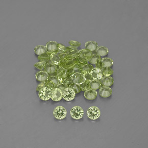 Peridoto naturale verde da  ct, taglio rotondo, VVS-VS