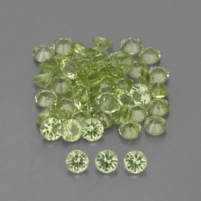 Peridoto naturale verde da  ct, taglio rotondo, VVS-VS