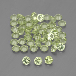 Peridoto naturale verde da  ct, taglio rotondo, VVS-VS