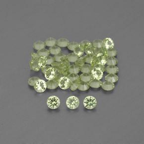 Peridoto naturale verde da 1,54 ct, taglio rotondo, VVS-VS