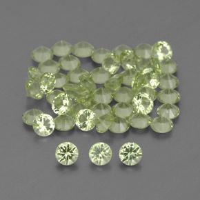 Peridoto naturale verde da 1,54 ct, taglio rotondo, VVS-VS