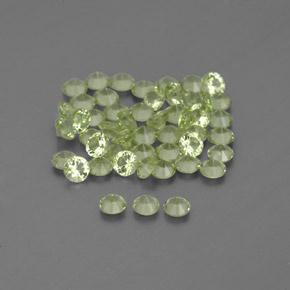 Peridoto naturale verde da 1,54 ct, taglio rotondo, VVS-VS