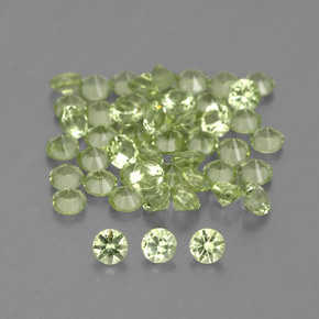 Peridoto naturale verde da  ct, taglio rotondo, VVS-VS