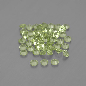Peridoto naturale verde da  ct, taglio rotondo, VVS-VS